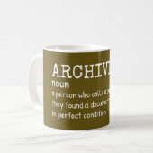 Archivist Spaß - Funny Job Definition Kaffeetasse (Vorderseite Links)