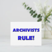 Archivisten Regel! Postkarte (Stehend Vorderseite)