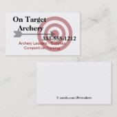 Archivmaterial und Lektionen Visitenkarte (Vorne/Hinten)