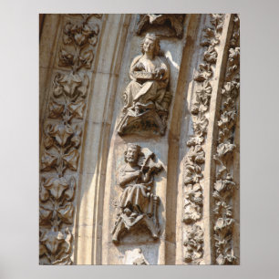 Archivolt des zentralen Portals der Westfassade Poster