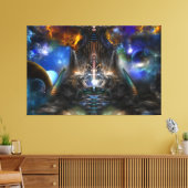 Archivportal überpackte Canvas Leinwanddruck (Insitu (Wohnzimmer))