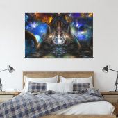Archivportal überpackte Canvas Leinwanddruck (Insitu (Schlafzimmer))