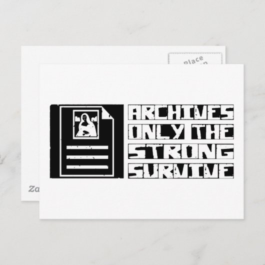 Archivüberleben Postkarte (Vorne/Hinten)