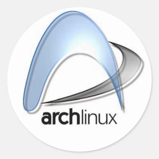 archlinux runder aufkleber (Vorderseite)