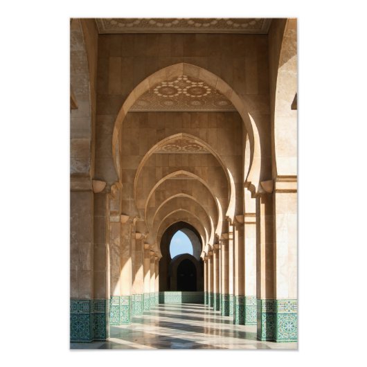 Archway at Hassan II Mosque, Casablanca, Marokko Fotodruck (Vorne)