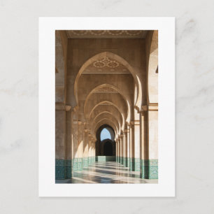 Archway at Hassan II Mosque, Casablanca, Marokko Postkarte