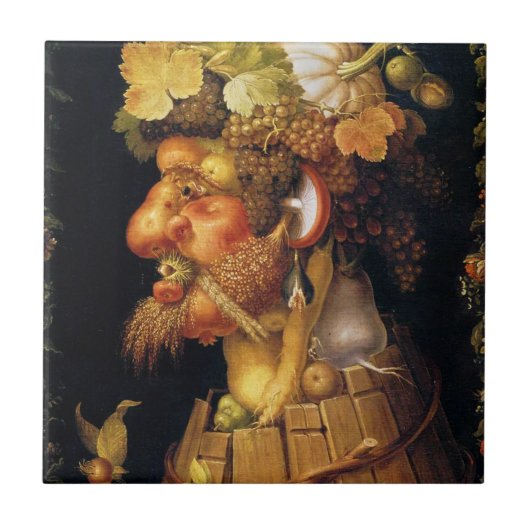 Arcimboldo Herbst-Fliese Fliese (Vorderseite)