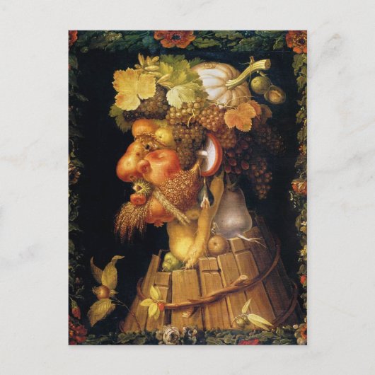 Arcimboldo Herbstpostkarte Postkarte (Vorderseite)