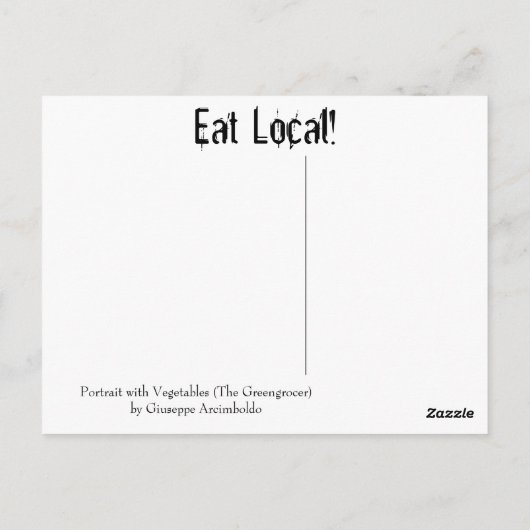 Arcimboldo The Greengrcer Postkarte (Rückseite)