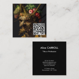 Arcimboldo - Vier Jahreszeiten in einem Kopf - QR- Quadratische Visitenkarte