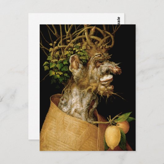 Arcimboldo Winter Postkarte (Vorne/Hinten)
