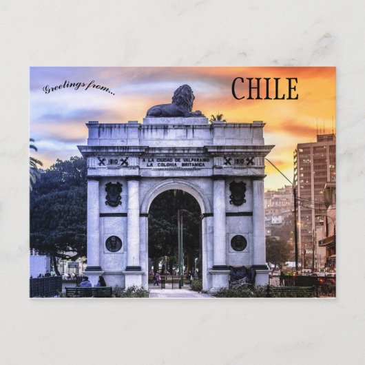 Arco Británico Chile Valparaiso Postcard Postkarte (Vorderseite)