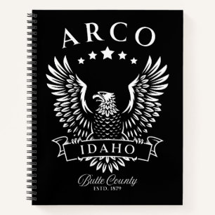 Arco Butte Landkreis Idaho Vintag Eagle Notizblock