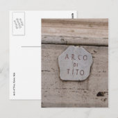 Arco di tito stone postkarte (Vorne/Hinten)