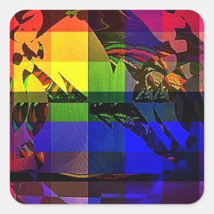 Arcobaleno 140 quadratischer aufkleber
