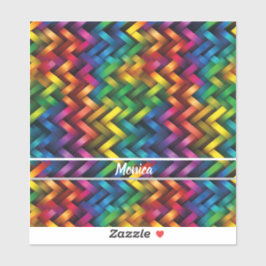 Arcoíris de Geometría Vibrante Aufkleber