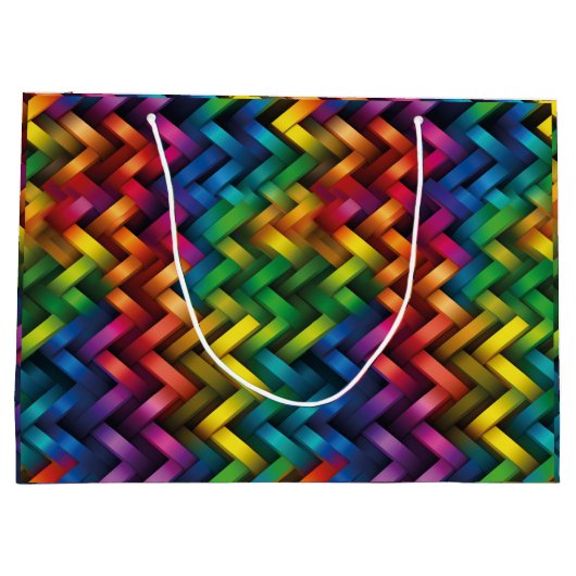 Arcoíris de Geometría Vibrante Große Geschenktüte (Rückseite)