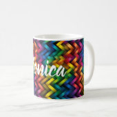 Arcoíris de Geometría Vibrante Kaffeetasse (VorderseiteRechts)