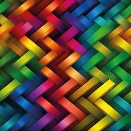 Arcoíris de Geometría Vibrante Kissen