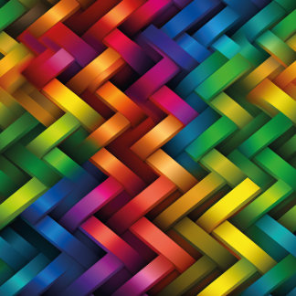 Arcoíris de Geometría Vibrante Kissen