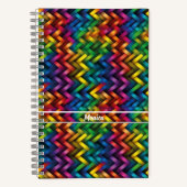 Arcoíris de Geometría Vibrante Notizblock (Vorderseite)