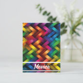 Arcoíris de Geometría Vibrante Postkarte (Stehend Vorderseite)