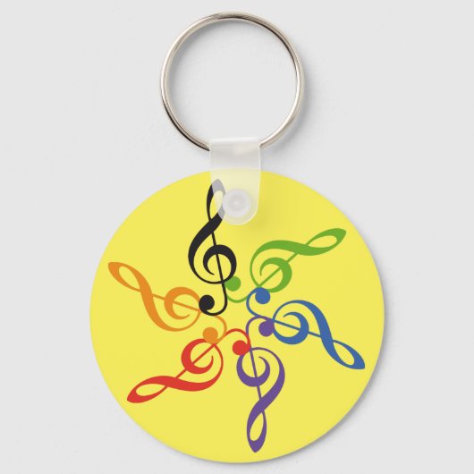 Arcoiris música clave sol schlüsselanhänger (Vorderseite)
