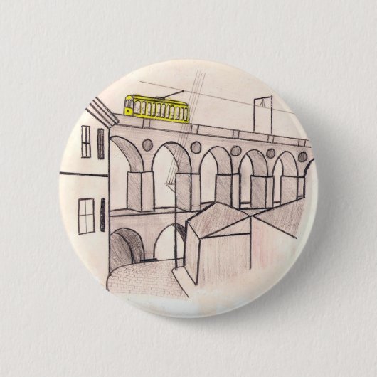 Arcos da Lapa, Santa Teresa, Rio de Janeiro Button (Vorderseite)