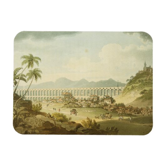 Arcos de Carioco oder Grand Aqueduct in Rio de Jan Magnet (Horizontal)
