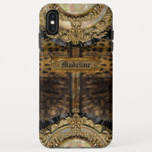 Arcos Leopard Chic Monogram Tough Case-Mate iPhone Hülle (Rückseite)