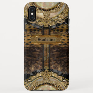 Arcos Leopard Chic Monogram Tough Case-Mate iPhone Hülle