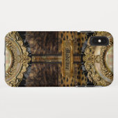 Arcos Leopard Chic Monogram Tough Case-Mate iPhone Hülle (Rückseite (Horizontal))