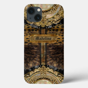 Arcos Leopard Monogram Tough iPhone 13 Hülle