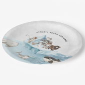 Arctic Adventure Birthday Party Pappteller (Schrägansicht)