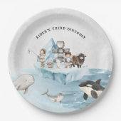 Arctic Adventure Birthday Party Pappteller (Vorderseite)