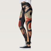 Arctic Alaska Carved Wood Totem Pole Leggings (Links)