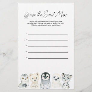 Arctic Animal Baby Dusche schätzt das süße Chaos