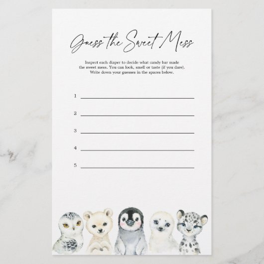 Arctic Animal Baby Dusche schätzt das süße Chaos (Vorderseite)