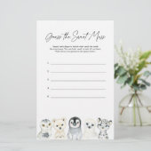 Arctic Animal Baby Dusche schätzt das süße Chaos (Stehend Vorderseite)