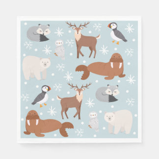 Arctic Animal Party Napkins Serviette