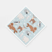 Arctic Animal Party Napkins Serviette (Ecke)