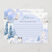 ARCTIC ANIMAL Snowflake Babyduschberatung für die Begleitkarte (Vorne/Hinten)