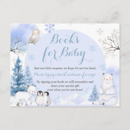 ARCTIC ANIMAL Snowflake Babydusche Bücher für Baby Postkarte