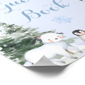 ARCTIC ANIMAL Snowflakes Bäume Gästebuch Dusche (Ecke)