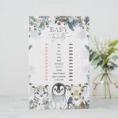 Arctic Animal Winter Onederland Baby Tracks Game (Stehend Vorderseite)