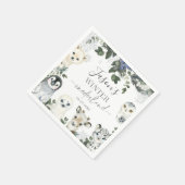 Arctic Animal Winter Onederland Birthday Paper Serviette (Ecke)