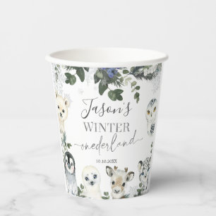 Arctic Animal Winter Onederland Erster Geburtstag Pappbecher
