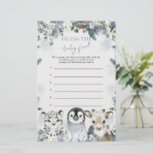 Arctic Animal Winter Onederland Guess Baby Food (Stehend Vorderseite)