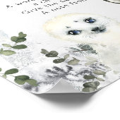 Arctic Animal Winter Onederland Late Night Diapers Poster (Ecke)