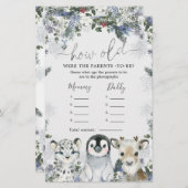 Arctic Animal Winter Onederland Wie alt Eltern (Vorne/Hinten)